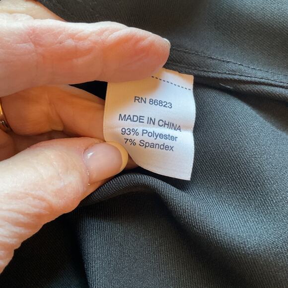 Bill Bass Black Slim Fit Long Sleeve Button Front Men XL 17-17 1/2 34/35 - Picture 4 of 6